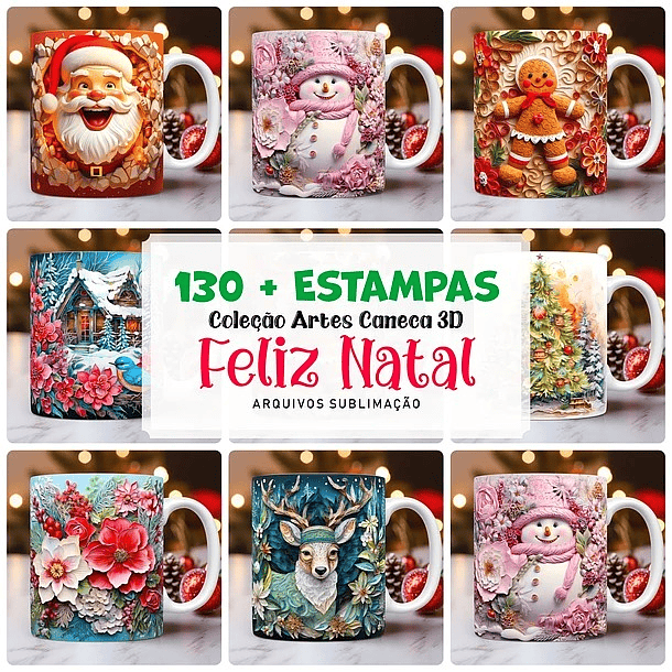 130 Artes para Caneca Natal 3d Arquivos Png 1