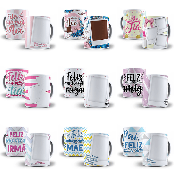 28 Artes para Caneca Aniversário Especial Editável em Photoshop + Png 3