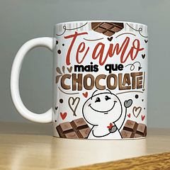 Arte Caneca Te Amo Mais Que Chocolate Páscoa Arquivo Png
