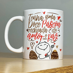 Arte Caneca Tenha Uma Doce Páscoa Recheada de Amor e Paz Páscoa Arquivo Png