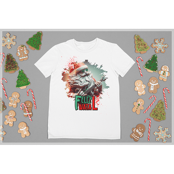 10 Artes para Camisa de Papai Noel do Rock Arquivo em CorelDraw 3