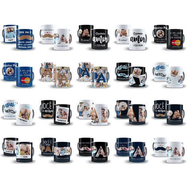 62 Artes para Caneca Dia dos Pais Arquivo em Jpge/Png 1