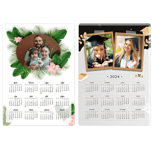 24 Artes para Calendários 2024 em Png 3