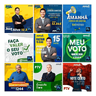 45 Artes Mídias Sociais Campanha Politica Eleitoral Editáveis Photoshop 1