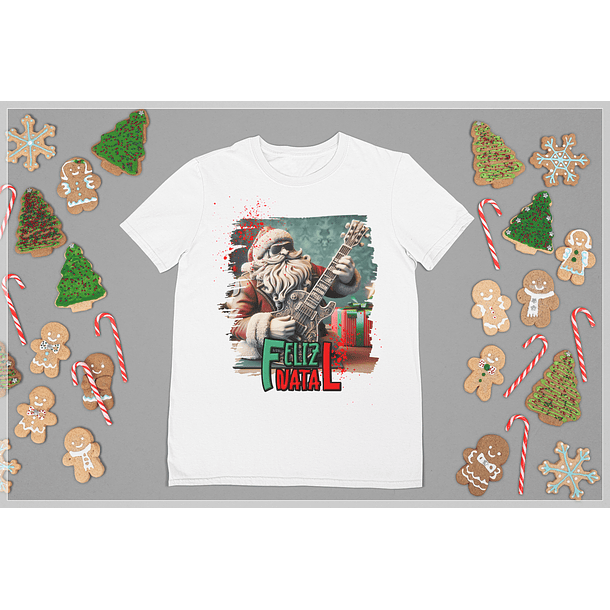 10 Artes para Camisa de Papai Noel do Rock Arquivo em CorelDraw 6