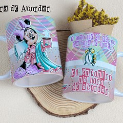 4 Artes para Caneca Hora de Acordar Disney Arquivos Editável