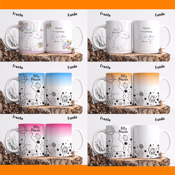 20 Artes para Caneca Páscoa Linhas Arquivos em Jpg 5