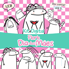 Kit Digital Flork Dia das Mães sem fundo Lt7 Arquivos Png