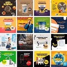 Pack Canva Materiais de Construção Templates Editáveis 90 Artes + Bônus 4