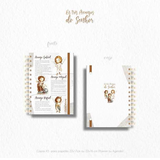 Arte para Capa Agenda Arcanjos em Jpg 2