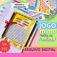 Arquivo Mini Jogo Labirinto Volta as Aulas em Pdf