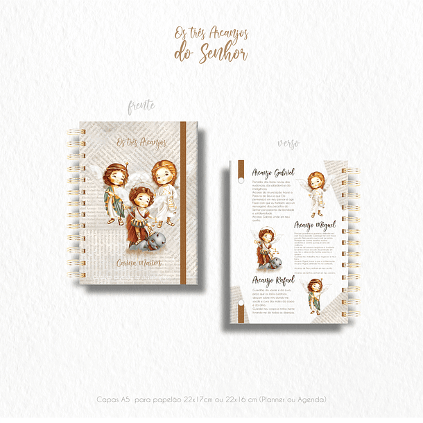 Arte para Capa Agenda Arcanjos em Jpg 6