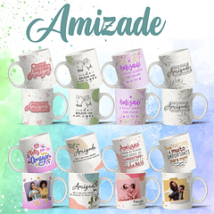 8 Artes para Caneca Amizade Amigos Arquivo Editável