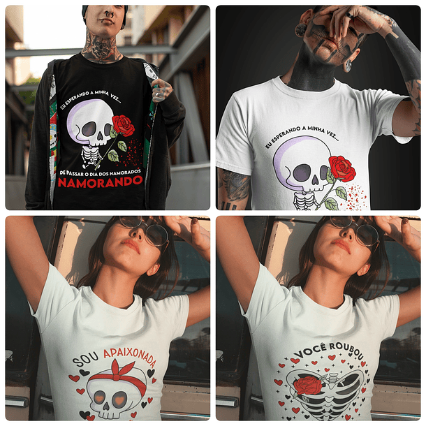 15 Artes Caneca e Azulejo Caveira Dia dos Namorados em Jpg 10