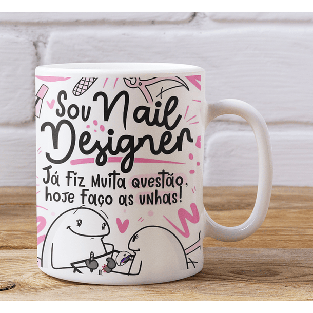 Arte Caneca Sou Nail Designer Arquivo Png 