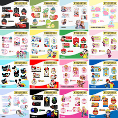 Artes para Etiquetas Escolares Voltas as Aulas Menino e Menino em Jpg