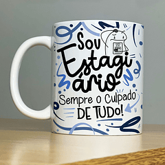 Arte Caneca Sou Estagiário  Flork Profissão Arquivo Png