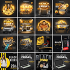 90 Artes Black Friday Mídias Sociais Templates Editáveis Photoshop 1