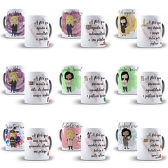 32 Artes para Caneca Profissões Feminina Editável em Corel Draw + Png