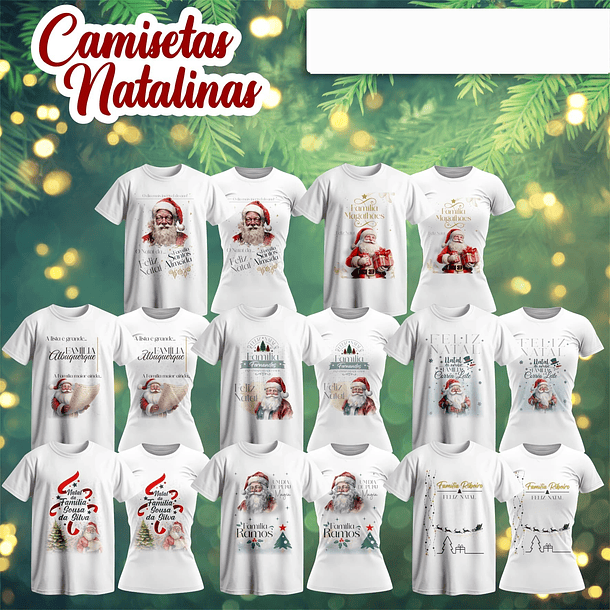 19 Artes para Caneca e Camisa Natal Papai Noel Arquivo Editável   1