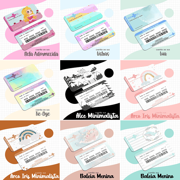 63 Artes para Cartão SUS Arquivo em Jpge/Png 1