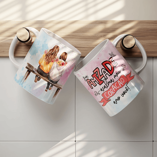 8 Artes para Caneca Amizade Amigas Arquivo Editável   2