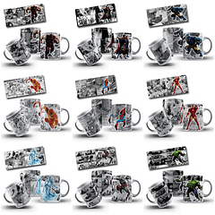 50 Artes para Caneca Super Heróis Arquivo em Jpg