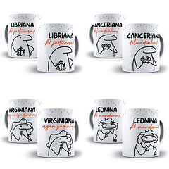 12 Artes Caneca Flork Signos 2.0 Arquivos Sublimação Jpge