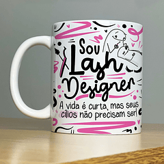 Arte Caneca Sou Lashdesigner Flork Profissão Arquivo Png