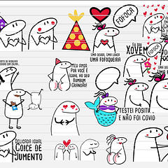 Kit Digital Flork Bento Memes Letrinhas 2 sem fundo Arquivos Png