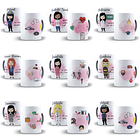 103 Artes para Caneca Profissões Feminina Editável em Corel Draw + Png 8