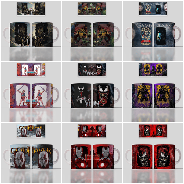 90 Artes para Caneca Filme Desenhos Geek Arquivo em Jpg 6