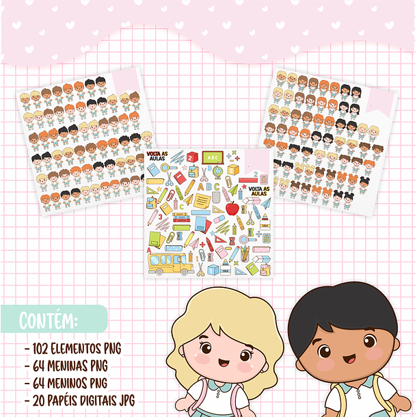 Kit Digital Volta as Aulas sem fundo Png 1