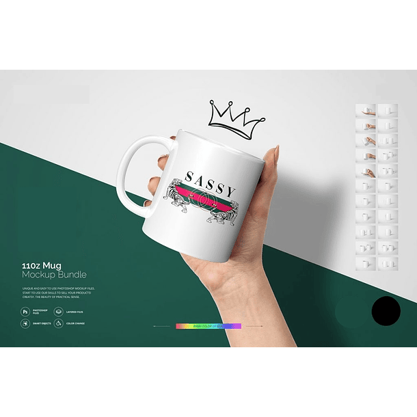 Mockup para Caneca Modelo 1 em Photoshop 1