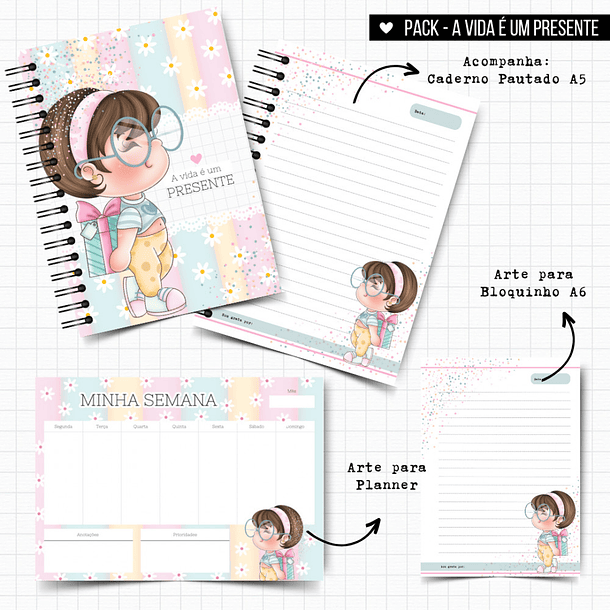 Arquivo para Encadernação Agendas e Bloquinho em Pdf  3