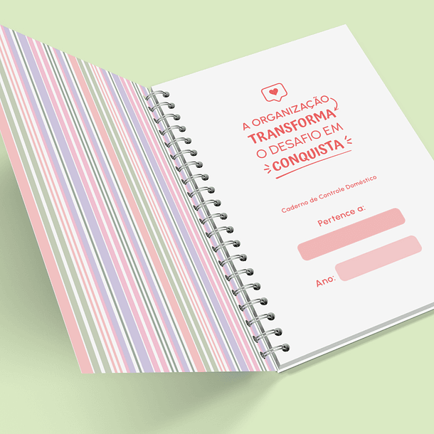 Arquivo Caderno de Controle Doméstico em Pdf  8