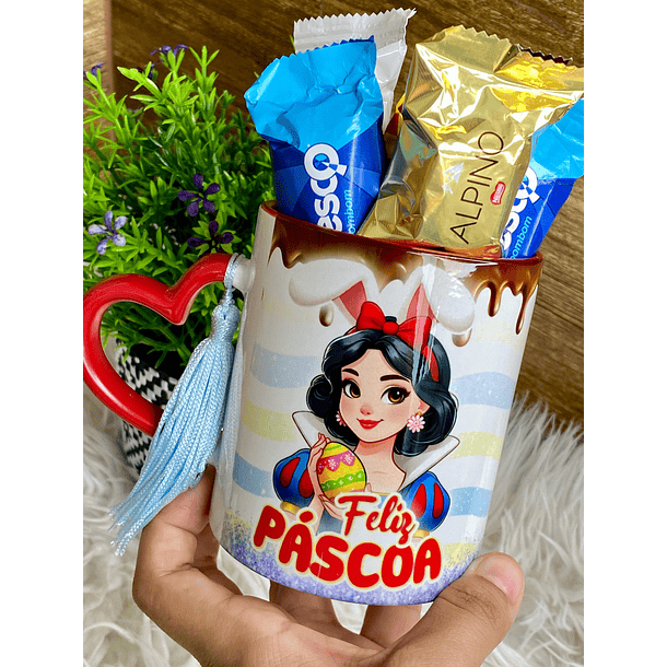 16 Artes para Caneca Páscoa Disney Princesas Arquivo em Png 3