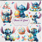 Kit Digital Páscoa Stitch em Png 1