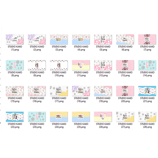 Kit Digital Dia das Mães em Png  5