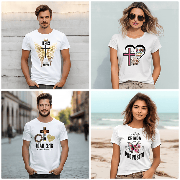 50 Arte para Camisa Frases Cristã Arquivo Editável  8