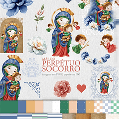 Kit Digital Nossa Senhora do Perpetuo Socorro em Png 