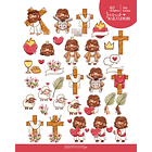 Kit Digital Jesus Deus Cristã em Png 3