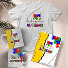 10 Arte para Caneca e Camisa Autismo Arquivo Editável 3