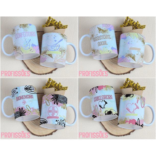 29 Arte para Caneca Profissões Arquivo Editável 5