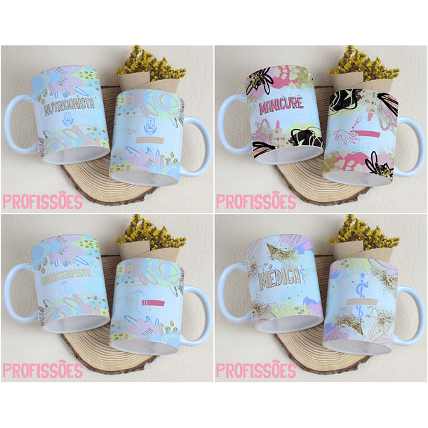 29 Arte para Caneca Profissões Arquivo Editável 6
