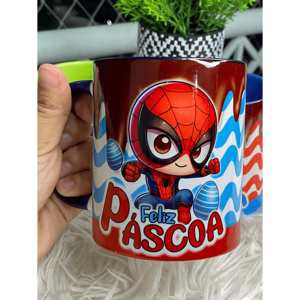 6 Arte para Caneca Páscoa Super Heróis Arquivo Png 5