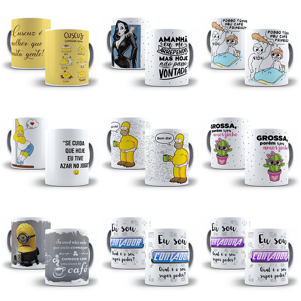 240 Artes para Caneca Frases Motivacionais Personagens e Outros Arquivo em Jpg  19