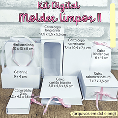 Arquivos Moldes Limpos Caixinhas em Png e Dxf