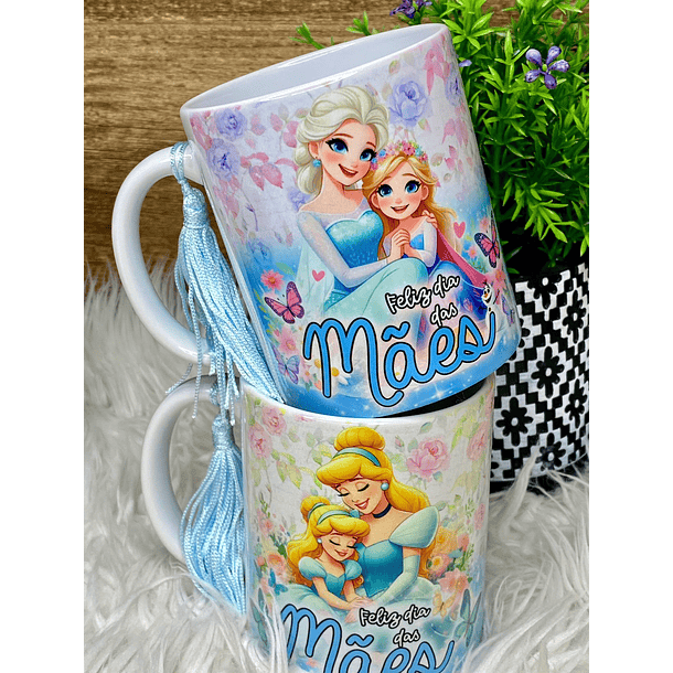 12 Artes Caneca Dia das Mães Princesas da Disney Arquivos em Jpg 4