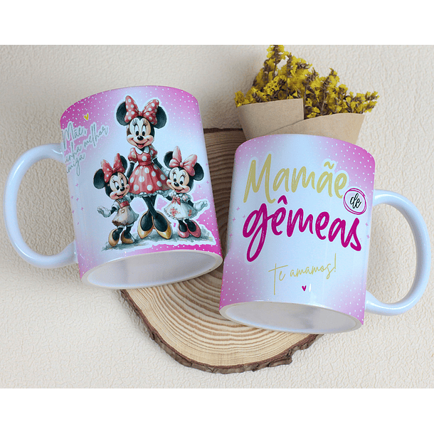 15 Artes para Caneca Dia das Mães Minnie e Margarida Arquivo Editável 1